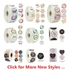 Красивые новые стили 500 шт Круглые Цветочные Спасибо наклейки печать этикетка для свадьбы пользу вечерние конверт ручной работы стикер для канцелярских товаров