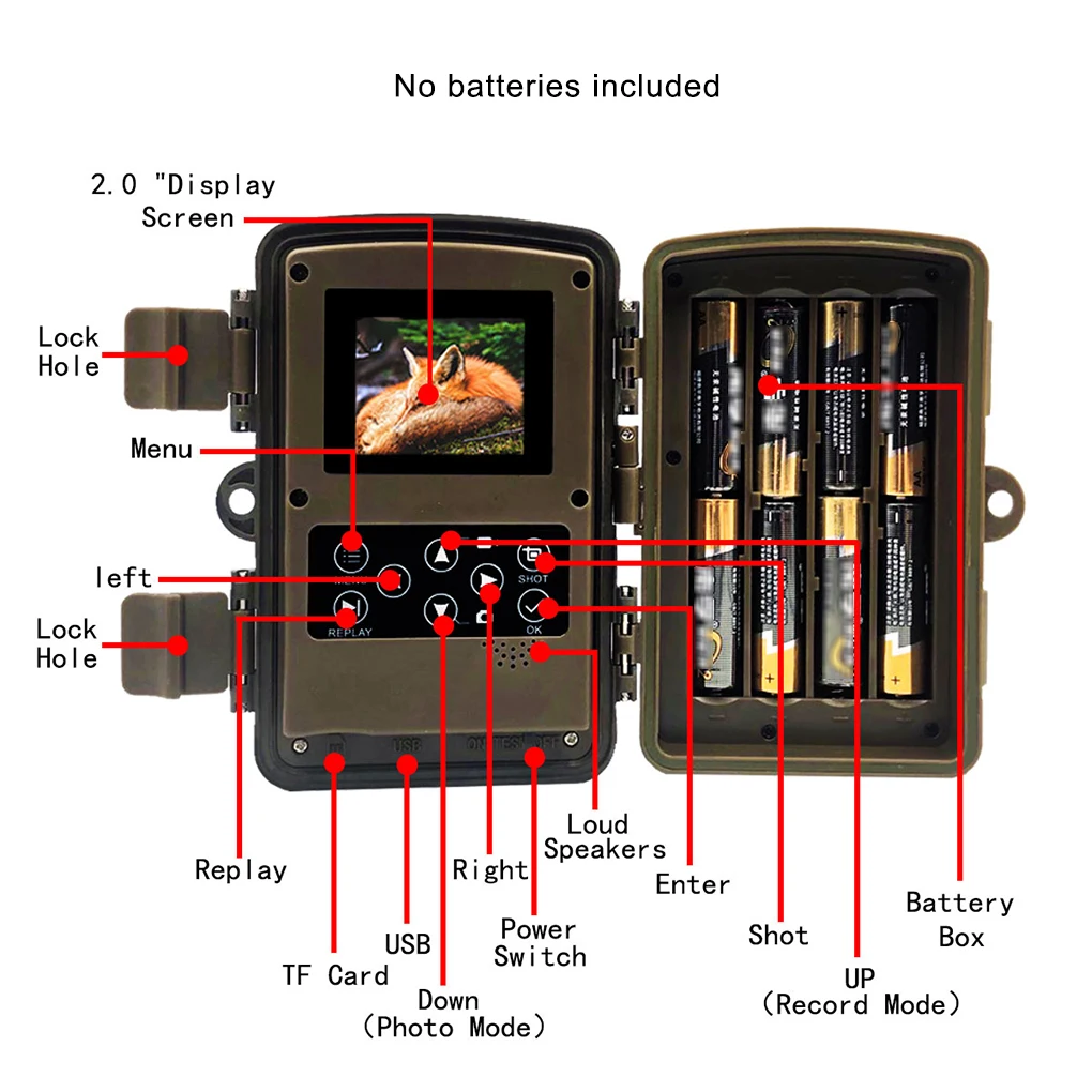 

Hunting Camera 20MP 1080P Trail Camera IP66 Waterproof IR LED Night View Camcorder with Memory Card 2021 new Upgrade