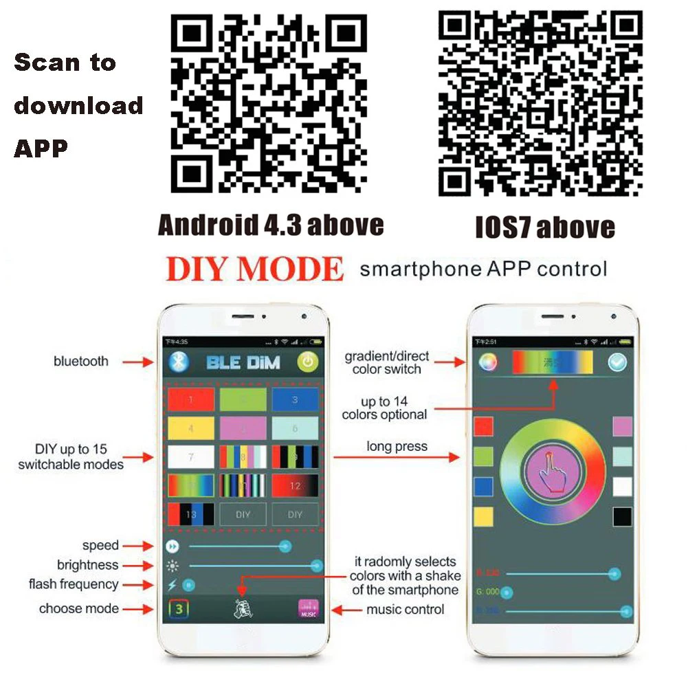 4 Pod RGB светодиодные рок светильник s Bluetooth App Управление украшение автомобиля