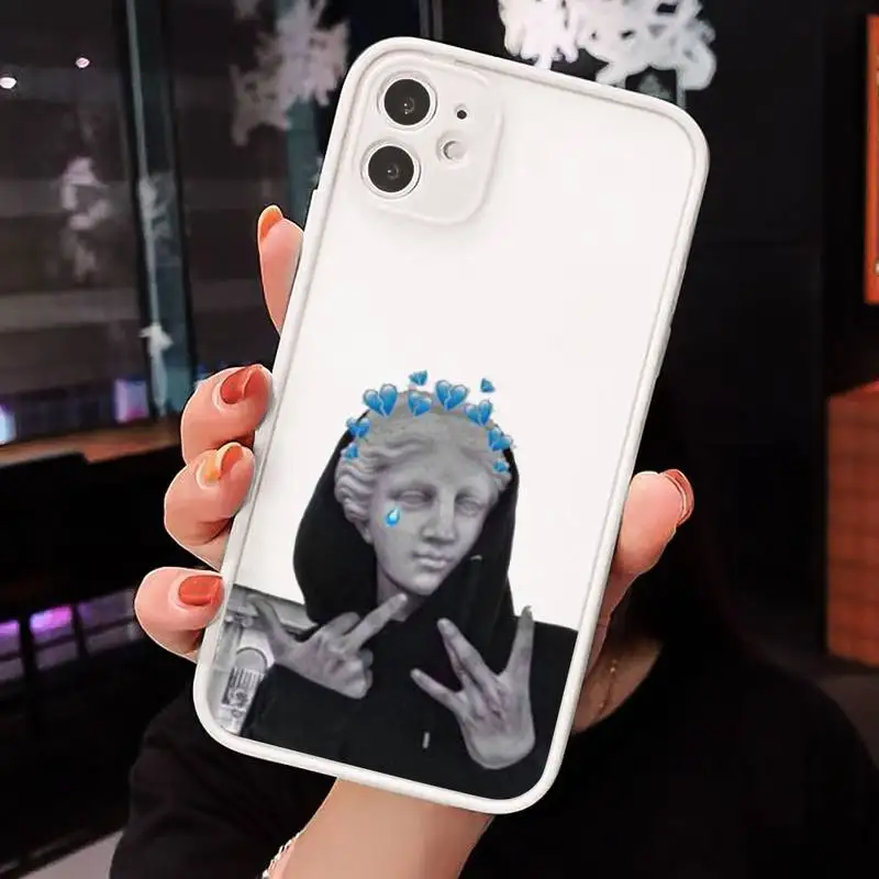 

Great Art Aesthetic David Mona Phone Case matte transparent For white iPhone 7 8 x xs xr 11 12 pro plus max mini Clear Funda