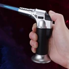 Высокопроизводительная газовая турбиновая зажигалка, струйный пистолет-распылитель, Бутановая Зажигалка с защитой от ветра, зажигалка для сигар, сварочный инструмент для кухни