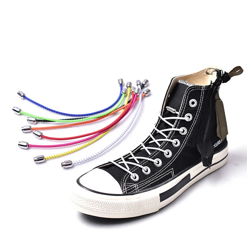 

1Pair No Tie Shoelaces Elastic Locking Round Shoe Laces Kids Adult Sneakers Quick Shoelace Shoe Laces Strings Z003