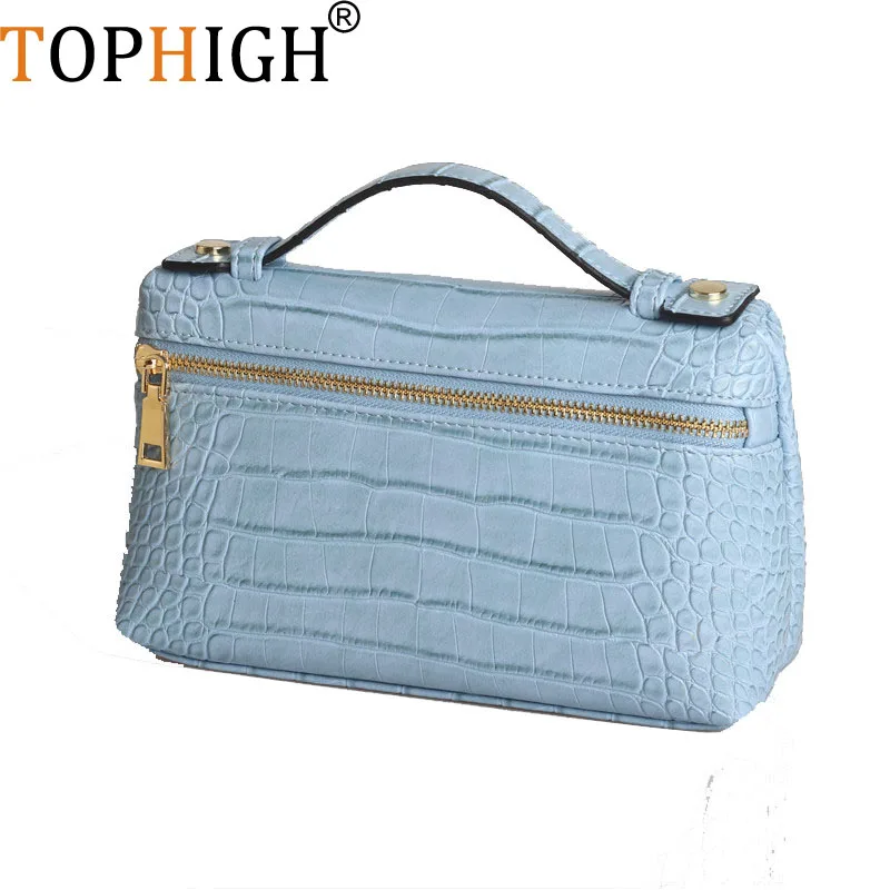 

TOPHIGH Fashion Ostrich Crocodile Pattern Clutch Bag For Women 2023 Make Up Pouch With Handle Ladies Portable Bag Original