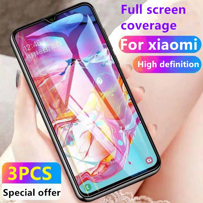 Защитное стекло закаленное для Xiaomi Redmi Note 7 6 5 8 Pro 6A 3 шт.|Защитные стёкла и плёнки