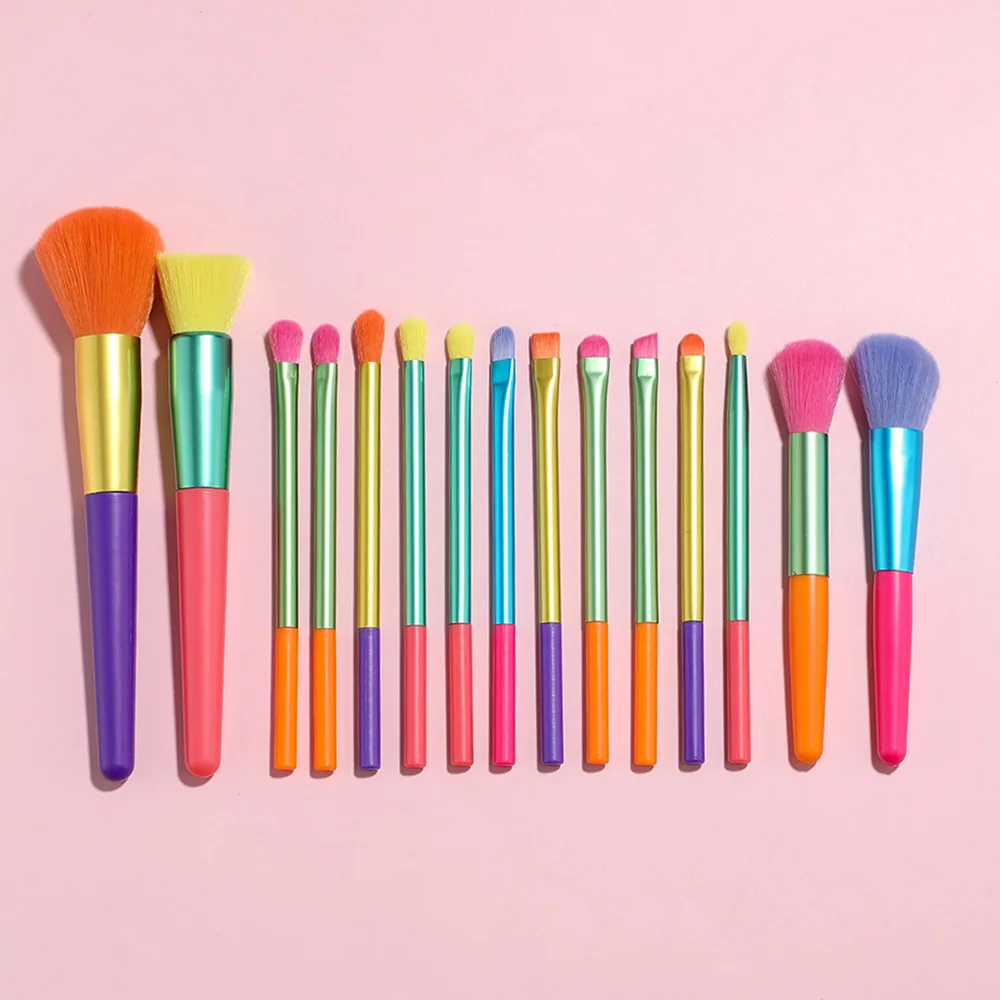 

1Ppcs Makeup Brushes Professional Powder Foundation Eyeshadow Make Up Brush Set Synthetic Hair Colourful Makeup Brushes