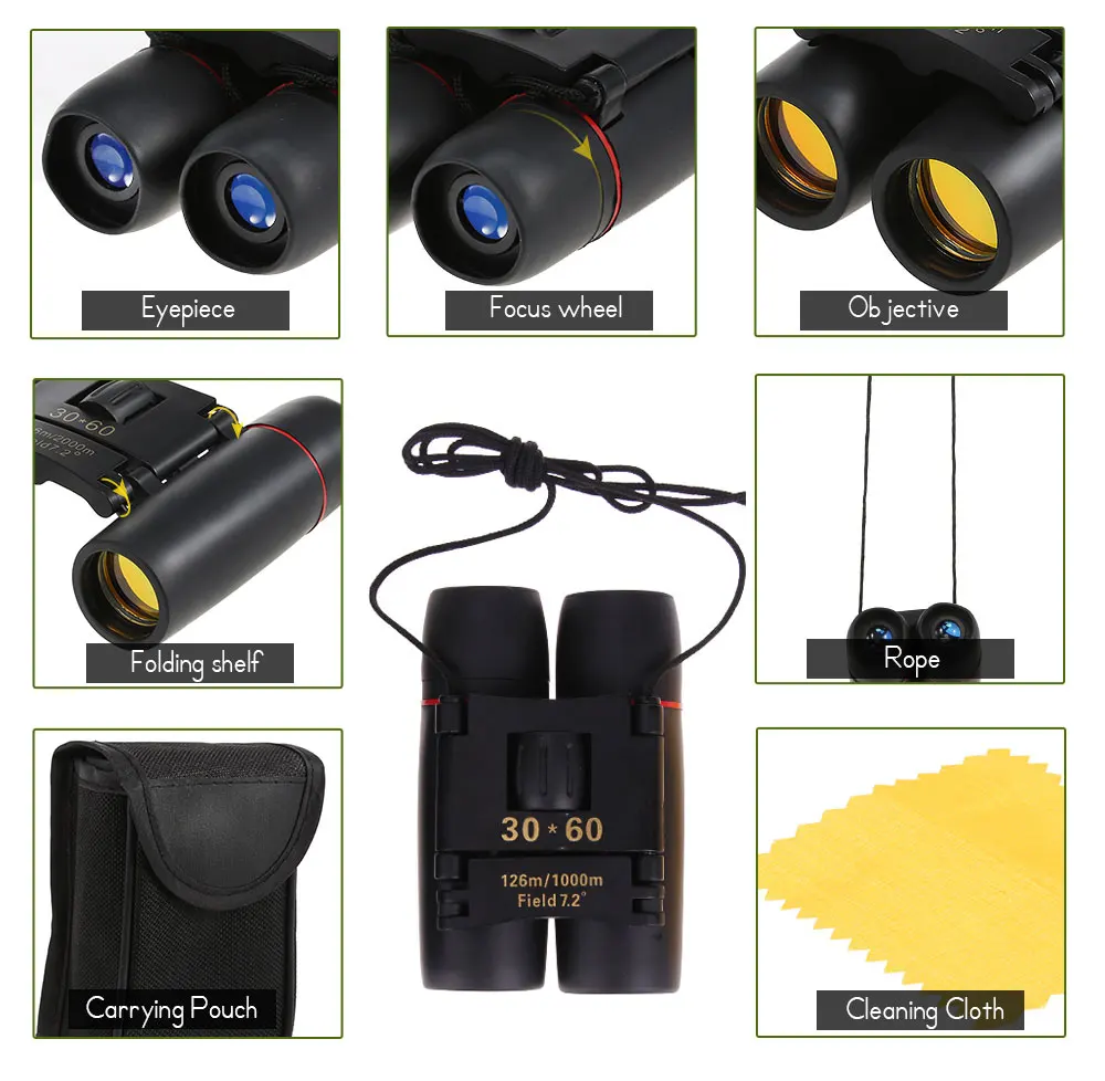 Sakura night vision 30x60 оптический телескоп с зумом 126 м-1000 м дневное и ночное видение