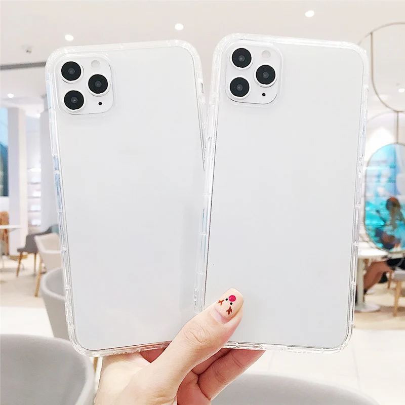 

Case For Iphone 7 Case On Iphone 12 Pro Max 11 8 6S Plus SE 2020 XR XS X 6+ Transparent Funda Soft Clean Air Cushion Phone Cover