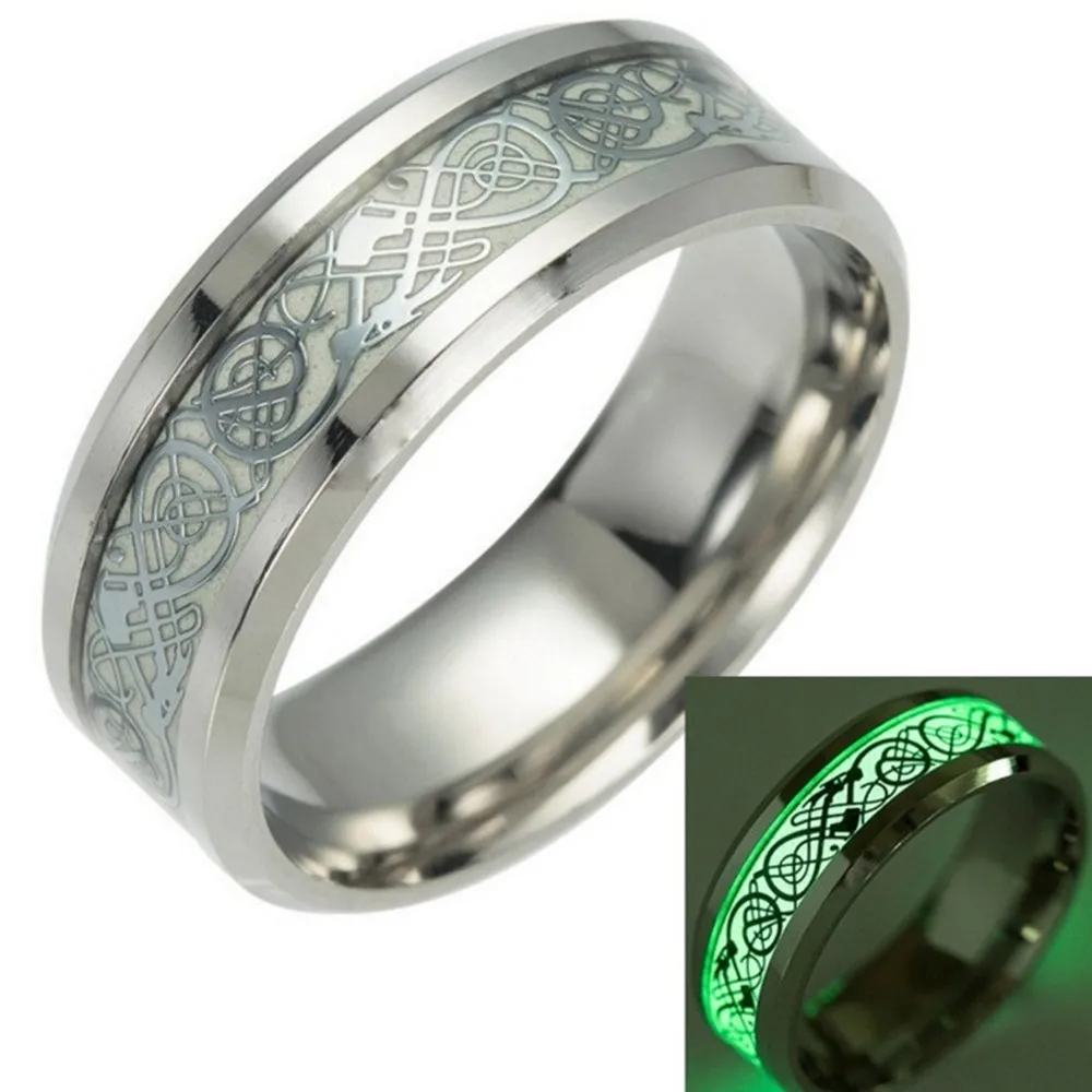 

Модное кольцо со светящимся драконом для мужчин и женщин, популярные аксессуары унисекс