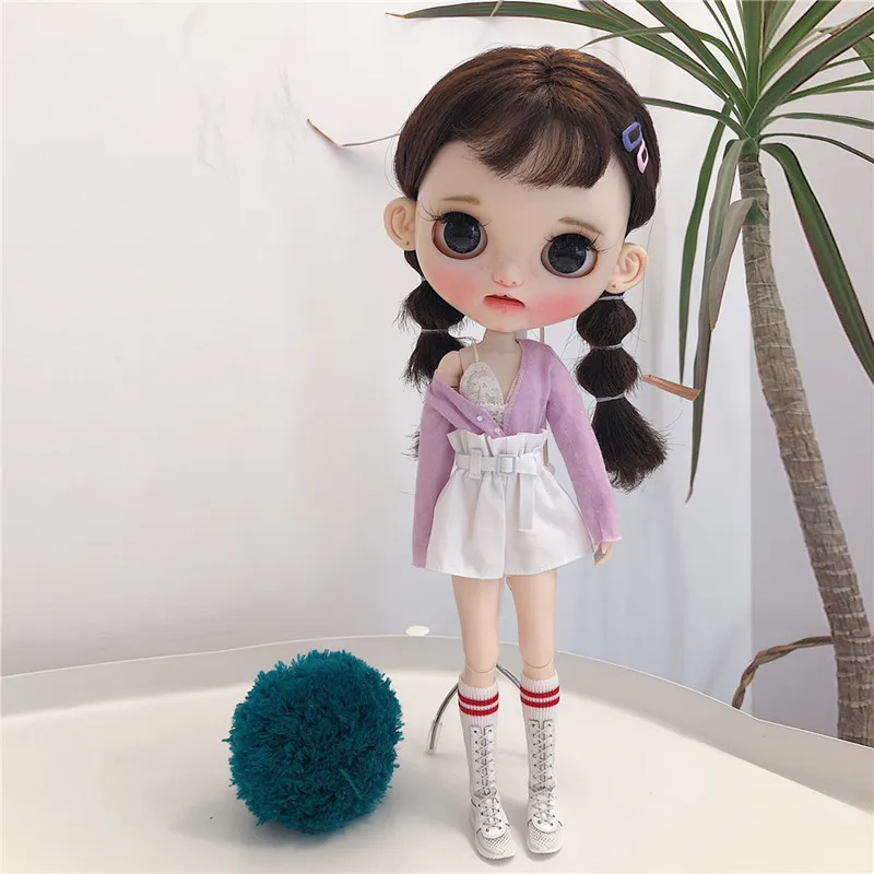 Blyth жилет BJD короткий наряд для куклы 1/6 Одежда кукол (подходит Azone MMK Ob Kurhn jerfish Pullip