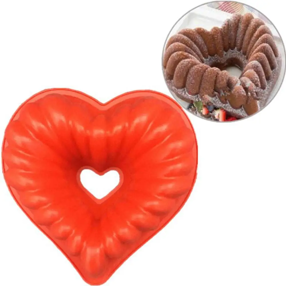 

Love Heart Shape Cake Mold Silicone Freezing and Baking Pastry Molds Mousse Bread Mould Bakeware DIY Non-Stick Cake Pan