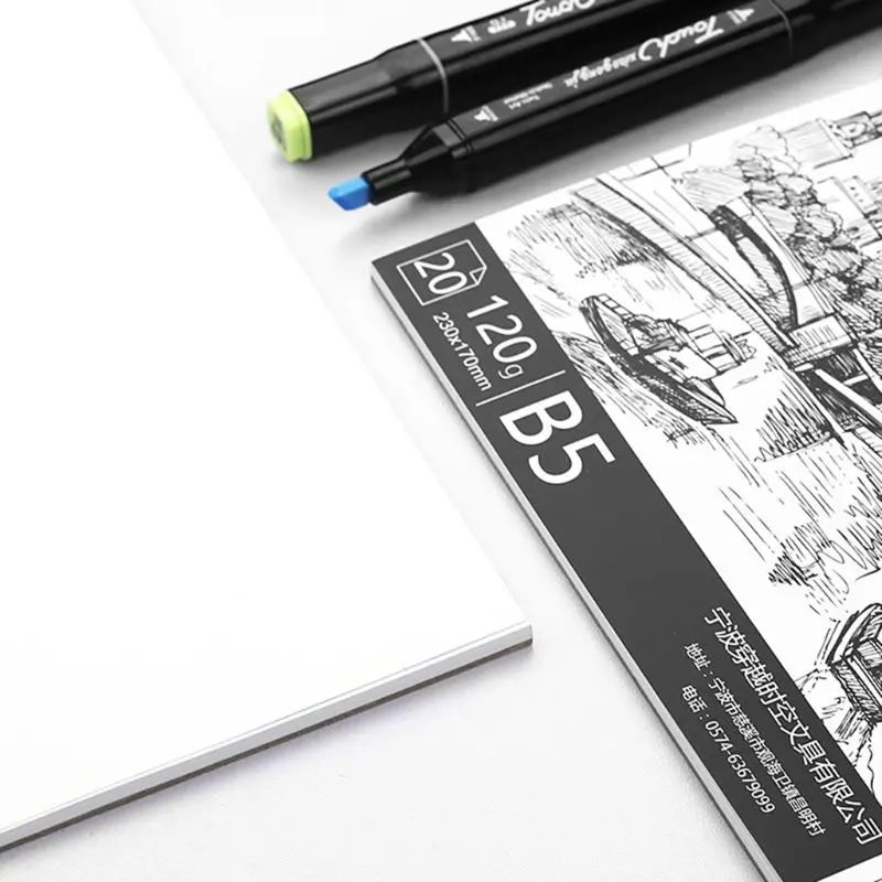 A3/A4/B5 блокнот для рисования блокнот эскиз книга для маркера художественное оформление дневник студенческие подарки 30 листов 19QA