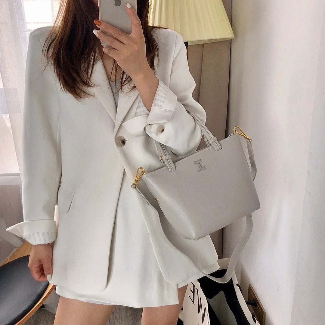 

Women Generous Messenger Bag And Tote Bag Genuine leather 2021 The New Style Stylish Exquisite 6Color 27cm