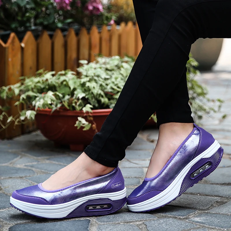Женская обувь на платформе женская повседневная без застежки удобная тканевая |