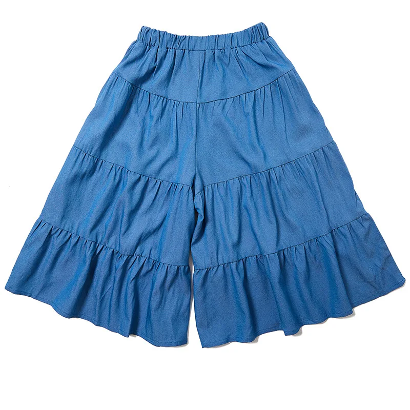 

New Arrival 2021 Spring & Summer Girls Denim Skirt Pants Teen Loose Jean Shorts Clothes Mother And Daughter Skirts 5 To 18 Year