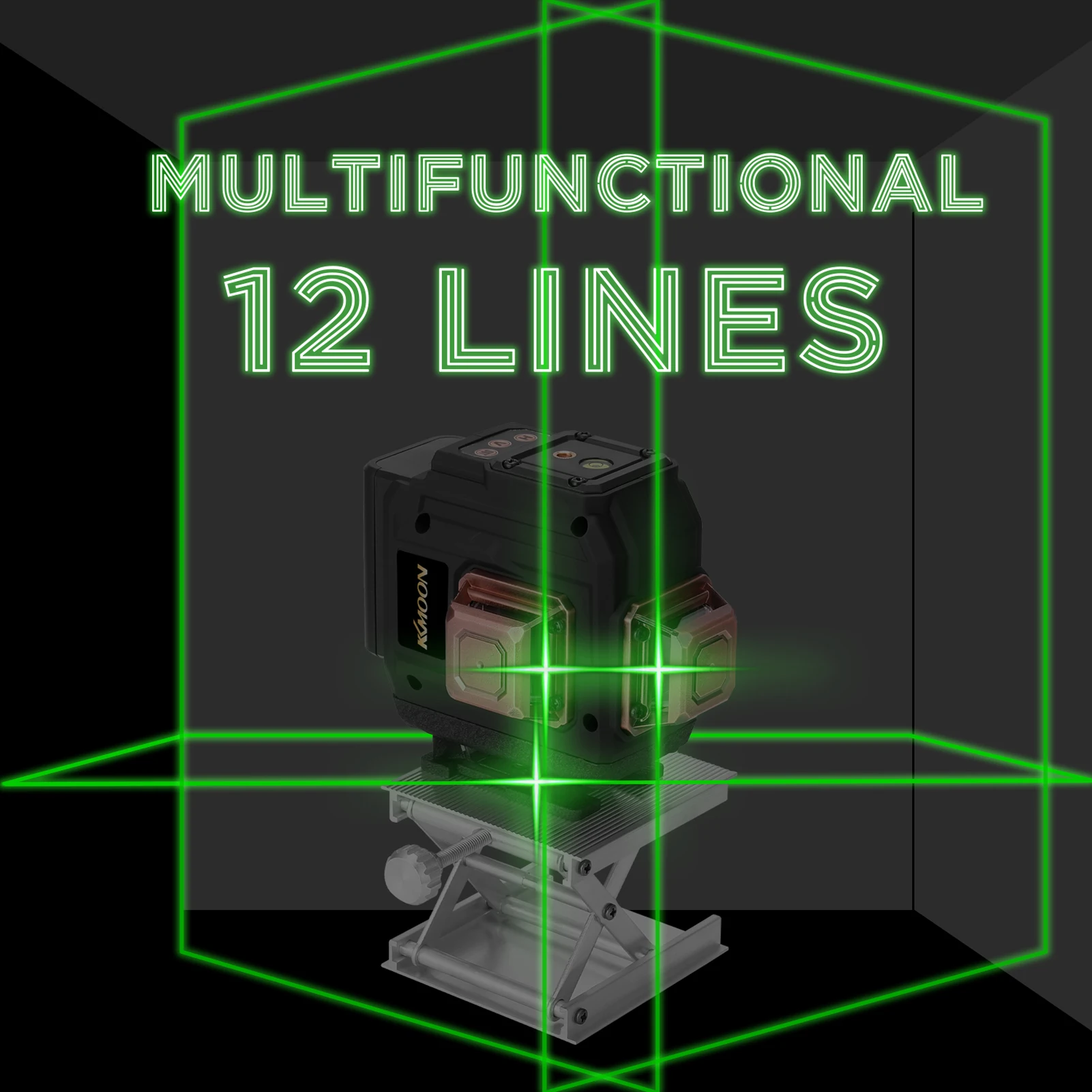 Multifunctional Laser Level 3D 12 Lines Green Leveling Device Vertical Horizontal Self-leveling 360 | Инструменты