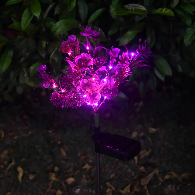 2 шт. 7 цветов 28led Солнечный садовый светильник наружный светящийся фонарь