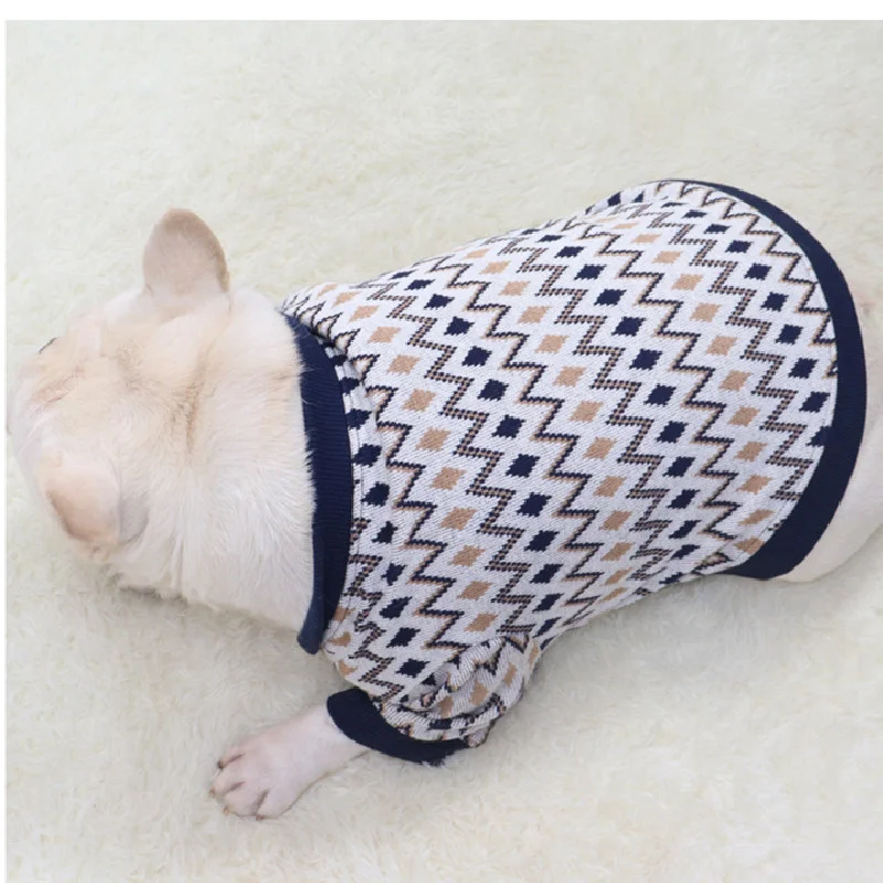Дешево Зимний свитер для собаки в французском стиле, наряд, одежда, пудель, Бишон, шнауцер, мопс, одежда для собаки, кардиган, Прямая поставка