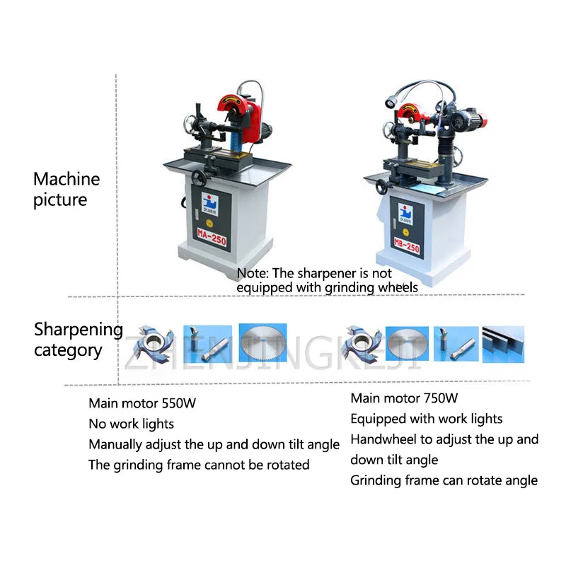 

380V Woodworking Mechanical Universal Sharpen Machine Large Manual Sharpen Circular Saw Blade Drill Bits Forming Milling Cutter