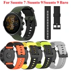 24 мм мягкая силиконовая лента ремешок для Suunto Спартанский спортивные наручные HR ремешок для часов браслет для Suunto 9 9 БароD5 сменный Браслет