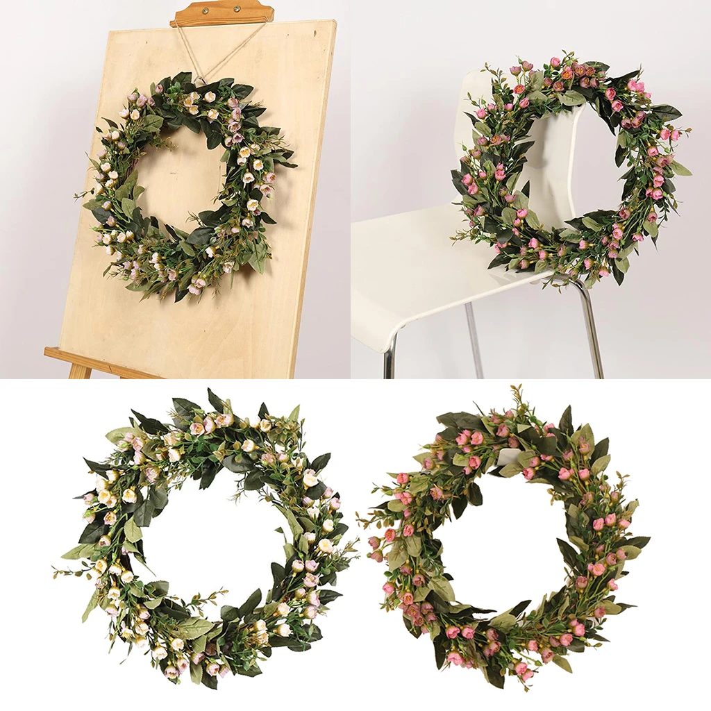 

Artificial Eucalyptus Wreath 16inch Large Green Leaf Wreath for Festival Celebration Front Door Wall Window Party Decoration