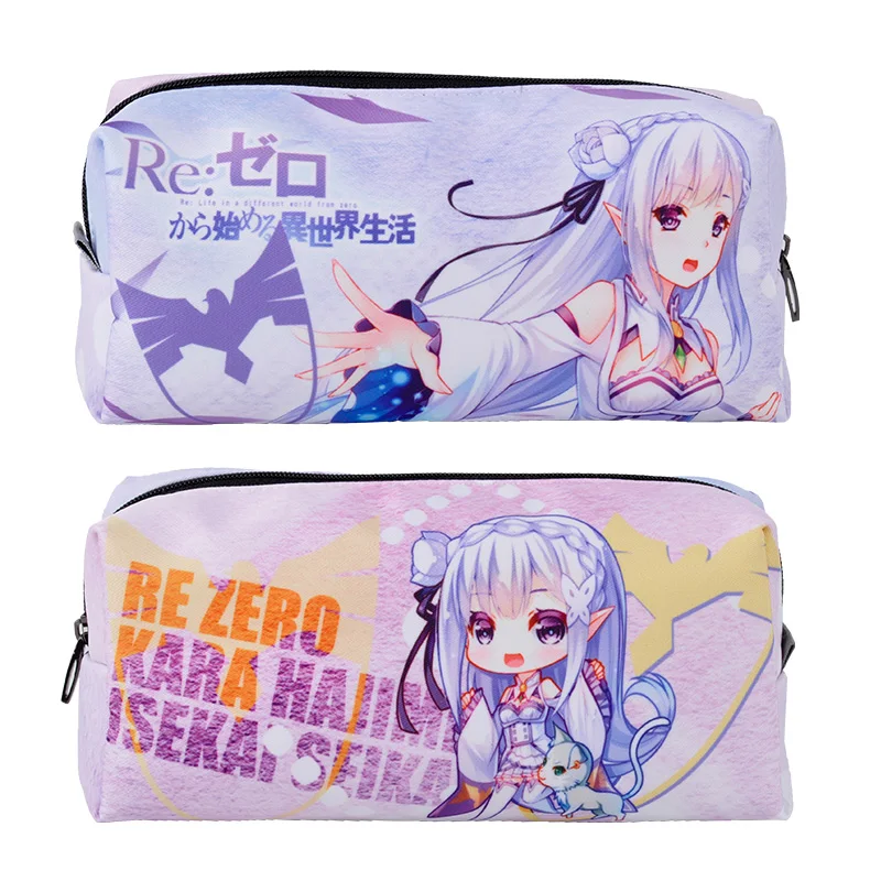 Японское аниме Re:Zero Start Life in other World Ram Rem Emilia студенческий пенал для косплея чехол