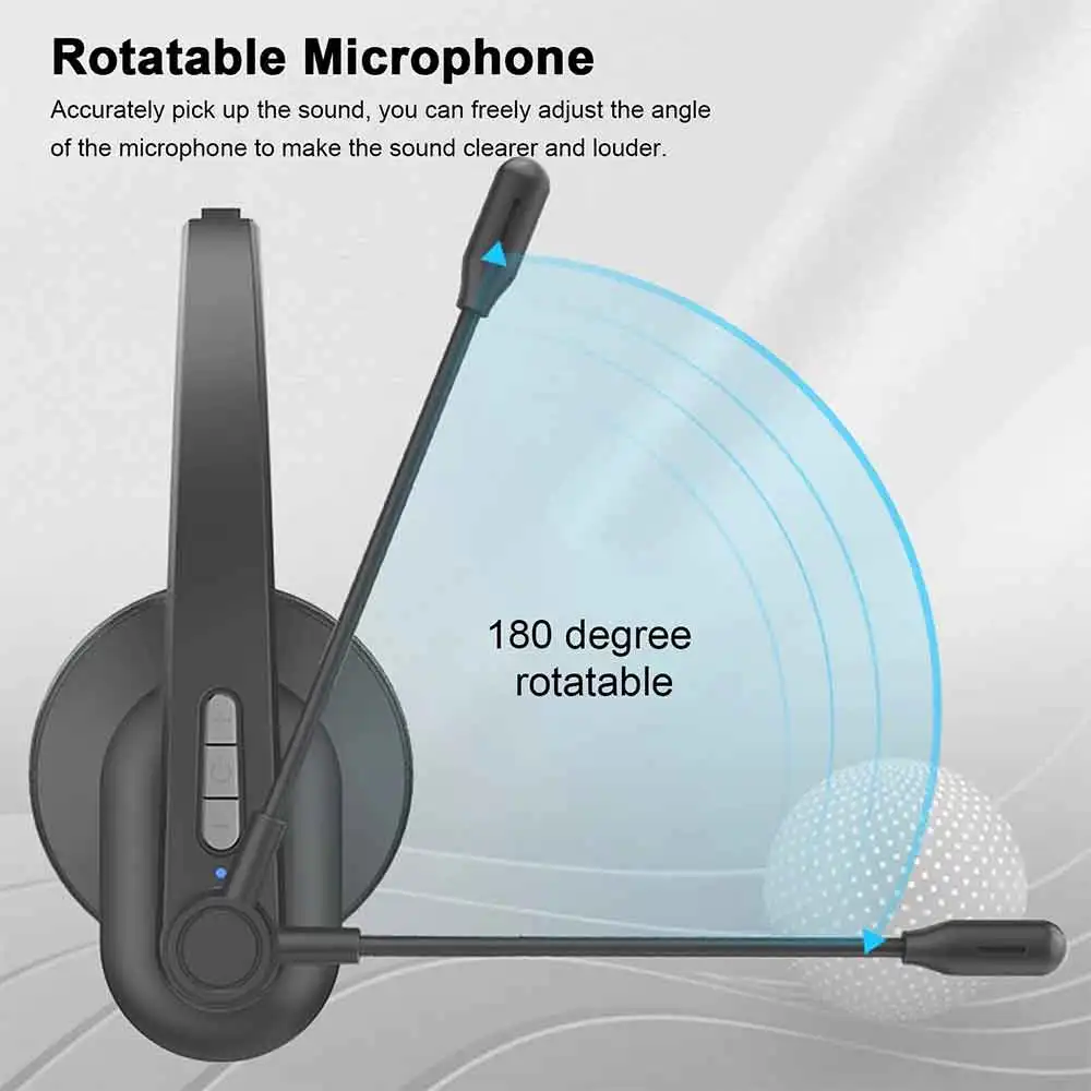 mpow bluetooth 5 0 headphones with charging base microphone noise cancelling business headset for cell phones pc tablet office free global shipping