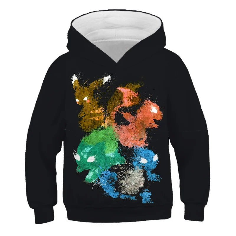 

Dinosaur Hoodie Fashion sweater Baby Boy Girl Pikachu Sweatshirt Kid Cartoons Clothes Children Hooded Harajuku Cosplay Jacket
