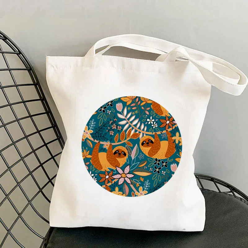 Сумка-шоппер с рисунком ежика йоги женская сумка-тоут Женская холщовая