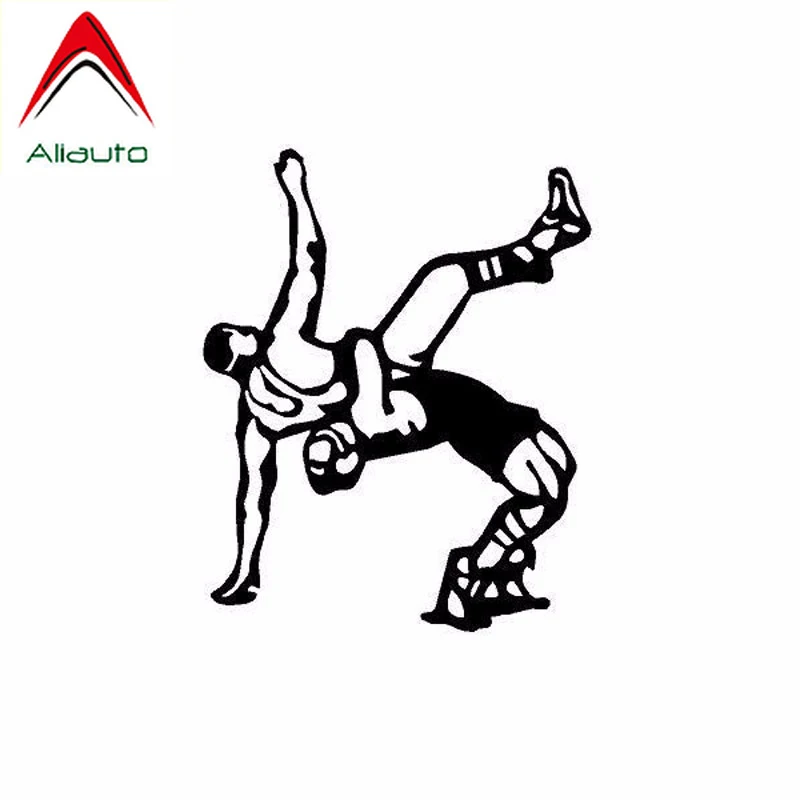

Aliauto Personality Creative Sports Wrestling Car Stickers Vinyl Waterproof Reflective Cartoon Decal Black Silver,13cm*11cm