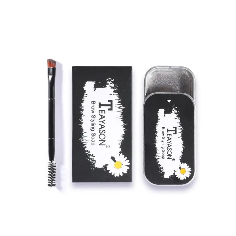 

3D Feathery Eyebrow Setting Gel Waterproof Lasting Eyebrow Gel Eyebrow Tint Pomade Brow Makeup Balm Styling Brows Soap Kit TSLM2