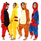 Кигуруми в виде паука, динозавра, аниме, комбинезон, детская пижама, костюм единорога, оранжевый зимний костюм для подростков, пижама с животными, Мультяшные персонажи для мальчиков и девочек, Pjs