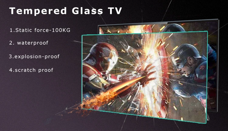 Бесплатная доставка Большой 100 дюймов плоский взрывозащитное закаленное стекло