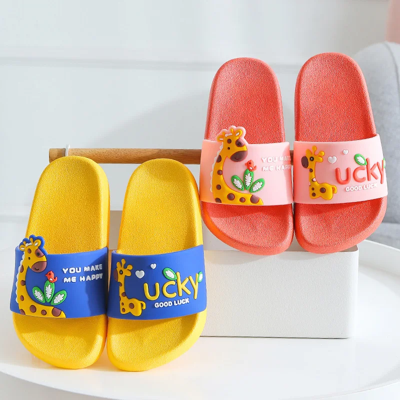 Летние детские тапочки для мальчиков и девочек домашние Тапочки ванной комнаты