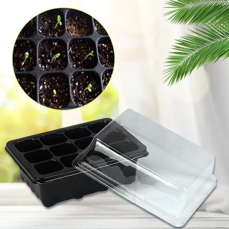

12 Cells Box Lightbox Acrylic Storage Box Seeds Plant