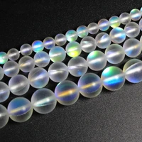 natural round beads matte clear crystal loose bead 46810mm for diy jewelry making bracelet accessories