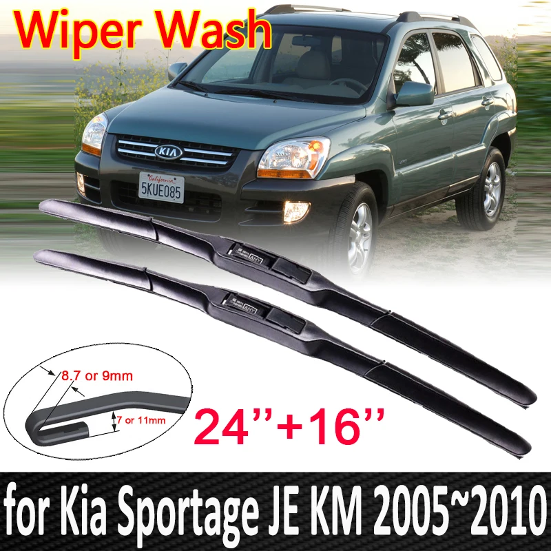

Car Wiper Blade for Kia Sportage 2005 2006 2007 2008 2009 2010 JE KM Front Windshield Windscreen Wipers Car Stickers Accessories