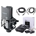 Микрофон Takstar PC-K850 со звуковой картой ICON upod nano с аудиокабелями ISK для профессиональной записи, трансляции