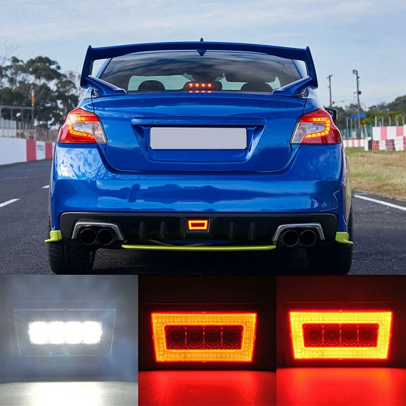 Smoked Lens LED Taillight Rear Fog Lamp Light Bumper Brake Reverse for Subaru WRX/STI Impreza XV Crosstrek | Автомобили и