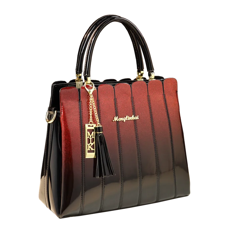 

ICEV New Luxury Handbag Women Bag Designer Brand Leather Handbags Large Capacity Panelled Patent LeatherLadies Shoulder Clutch