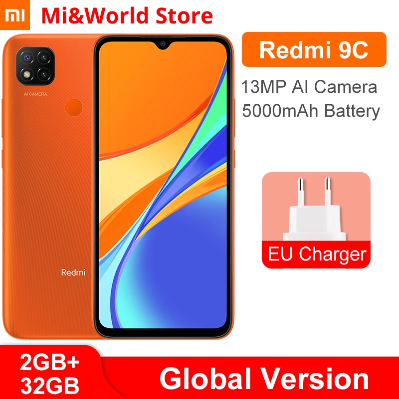 Глобальная версия Xiaomi Redmi 9C 9 C 2 Гб оперативной памяти 32 ГБ ROM мобильный телефон Helio