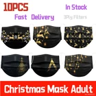 10 шт., одноразовые маски для лица с принтом лося