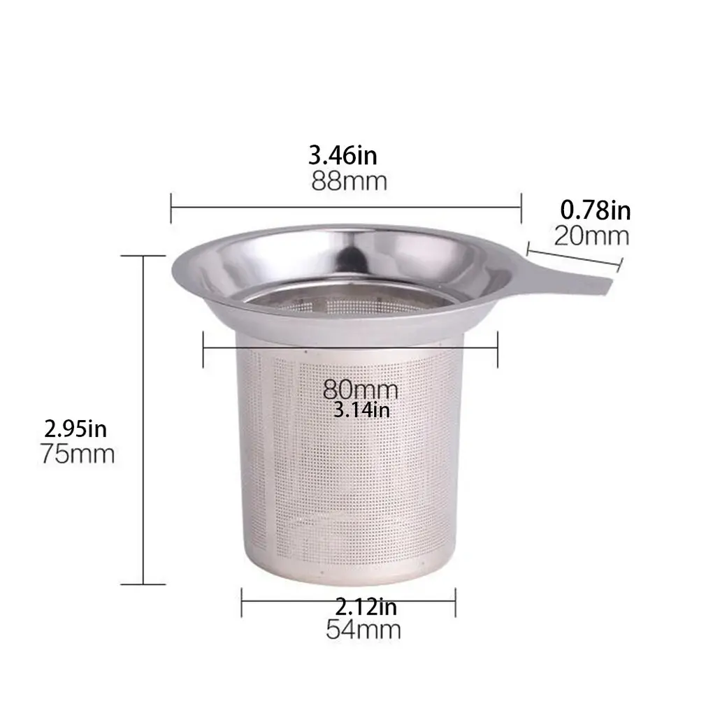 

304 Stainless Steel Tea Drain Stainless Steel Tea Compartment Tea Infuser Tea Strainer Etching Mesh Shape