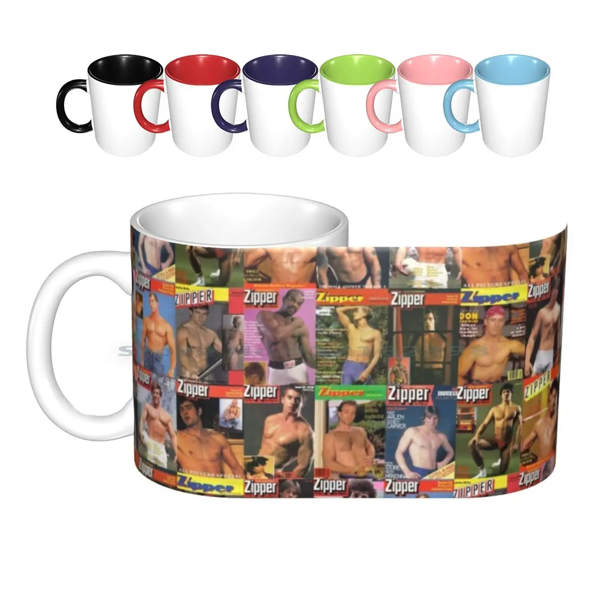 

Журнал с застежкой-молнией коллаж 1920-х 1920-х гей британские керамические кружки кофейные чашки Кружка для молока чая 80-е гей бижутерия маншот...