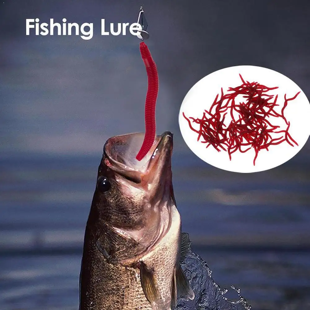 

40g Soft Lure Fishing Simulation Earthworm Red Worms Accessories Artificial Lure Smell Lures Fishy Tackle Fishing Fishing A0Z9