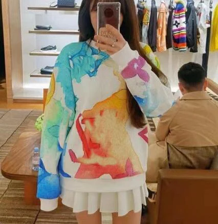 

Newst Colorful Women Hoodie Gradient Colors Sweatshirt