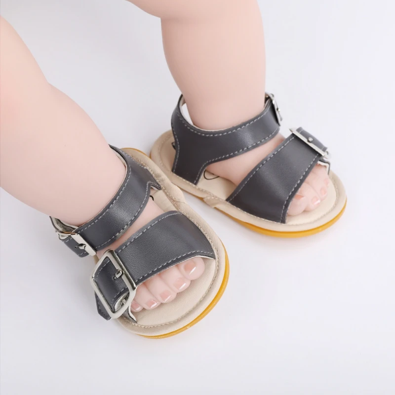 

Baby Summer Shoes Newborn Infant Baby Girls Boys Sandals Shoes Solid Non-slip PU Leather Breathable Toddler Shoes 0-18M