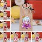 Акриловый брелок для ключей с двусторонней подвеской в стиле аниме