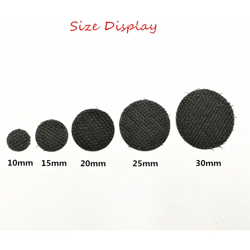 

wholesale 500/1000pairs 10mm Self Adhesive Round Velcros Dots Fastener Tape Dots wiht Strong Glue Magic Sticker Hook Loop Tapes