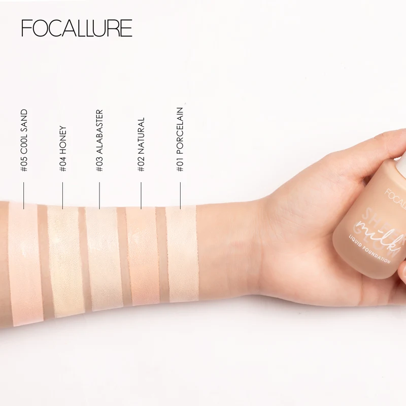FOCALLURE основа для лица, Жидкая основа, крем, увлажняющий, полное покрытие, консилер, контроль жирности, легко носить, мягкое, натуральное лицо