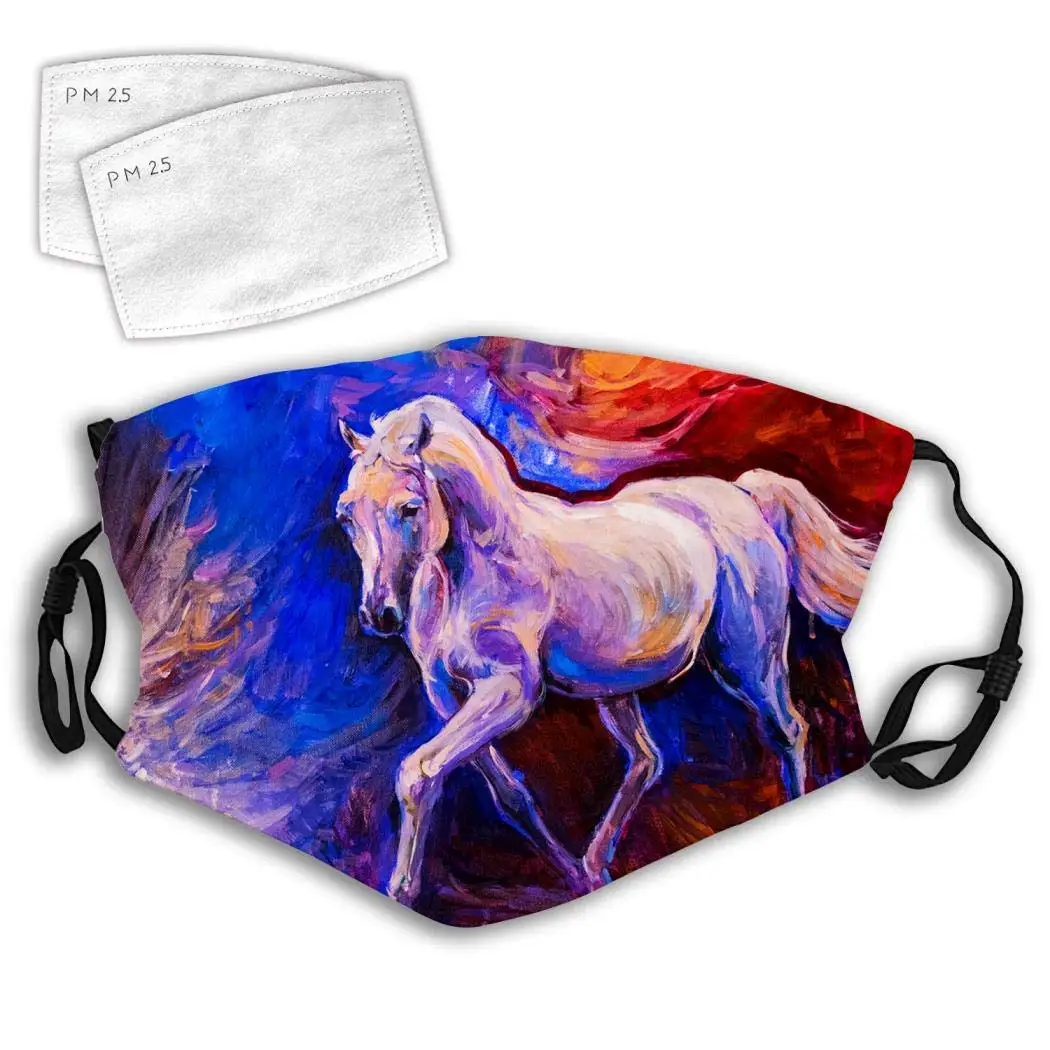 Красочные художественные 3D модные удобные регулируемые маски для лица с